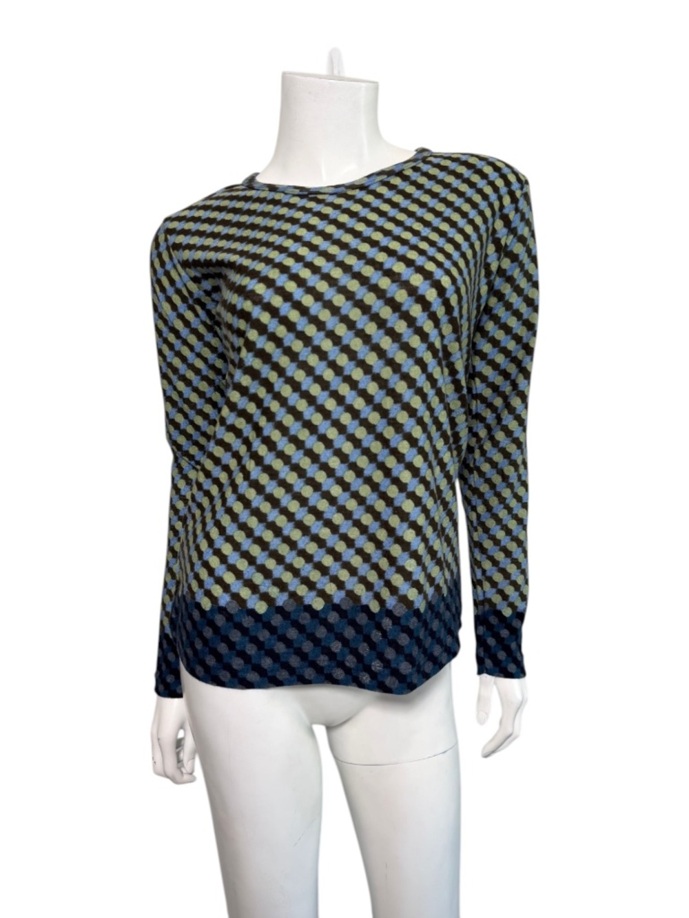 ÉPICE PARIS Wool Sweater in Green/Blue/Brown Size M